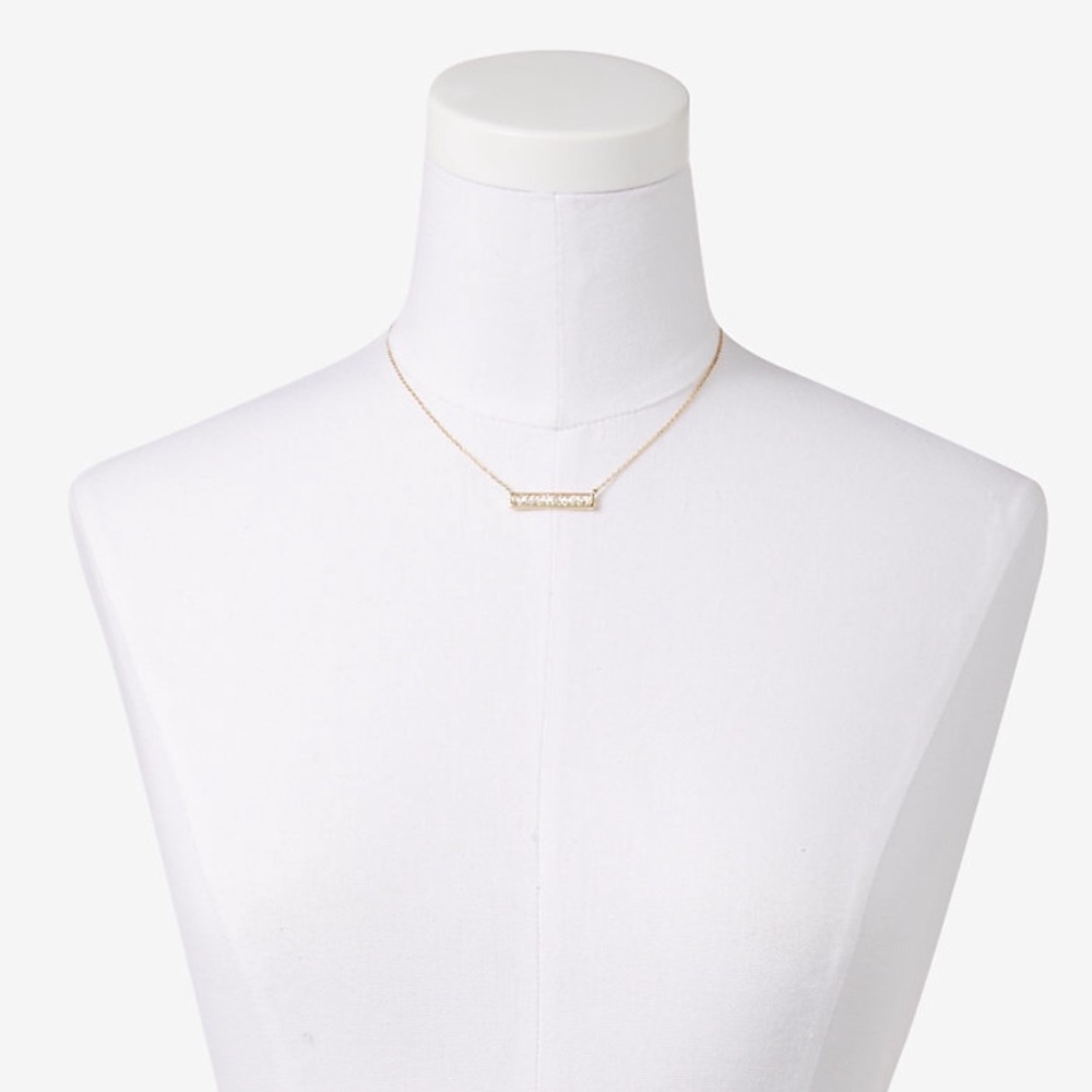 Express gold baguette delicate necklace - Picture 2 of 6